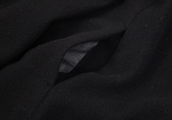 ヨウジヤマモト ファムYohji Yamamoto FEMME フラノウールキモノコート 黒S K-74473_007