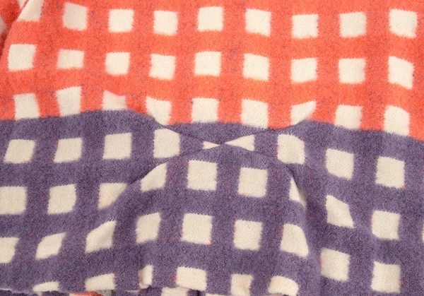 ミントデザインズmintdesigns 起毛チェックノーカラージャケット 生成り紫他M位 K-74499_016