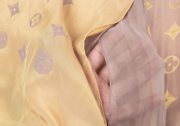 Louis Vuitton Acetate Silk Monogram Stole K-74516_008