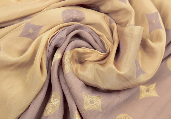 Louis Vuitton Acetate Silk Monogram Stole K-74516_010