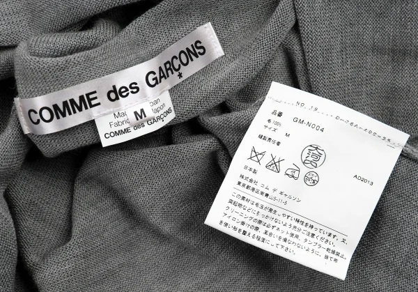 コムデギャルソンCOMME des GARCONSウールボックスシルエットニットソー 杢グレーM K-74560_011