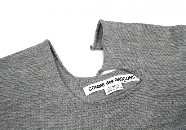 コムデギャルソンCOMME des GARCONSウールボックスシルエットニットソー 杢グレーM K-74560_004