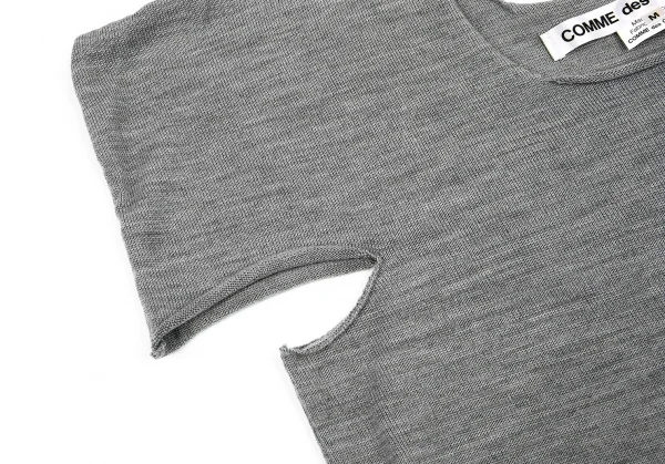 コムデギャルソンCOMME des GARCONSウールボックスシルエットニットソー 杢グレーM K-74560_005