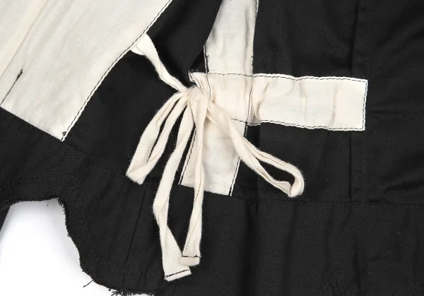 ブラックコムデギャルソンBLACK COMME des GARCONSコットン断ち切りラウンドヘムライダースジャケット 黒M K-74572_015