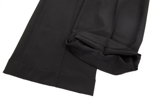 ジャンポールゴルチエ ファムJean Paul GAULTIER FEMME ウールダブルワイドパンツ 黒42 K-74579_007