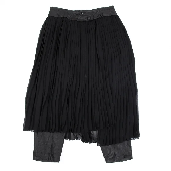 Y's PINK Chiffon Pleats Removable Skirt Pants K-74737_002