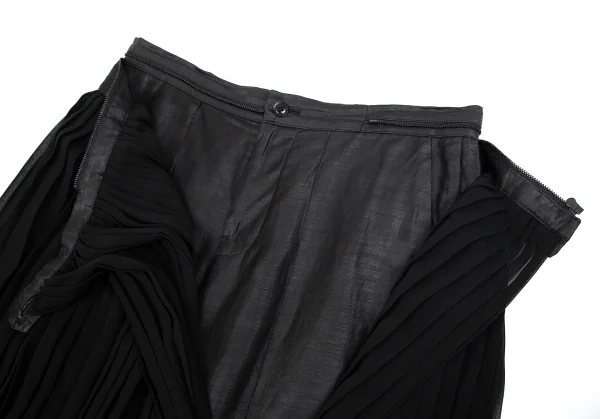 Y's PINK Chiffon Pleats Removable Skirt Pants K-74737_005