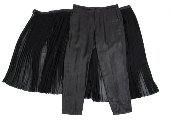 Y's PINK Chiffon Pleats Removable Skirt Pants K-74737_007