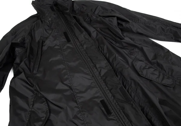 イッセイミヤケ ホワイトレーベルISSEY MIYAKE WHITE LABEL 裏メッシュパッカリングポリジップコート 黒2 K-74750_011