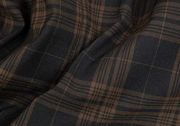 ヨウジヤマモト ダーバンYohji Yamamoto DURBAN A.A.R コットンナイロンチェック3Bテーラードジャケット 黒茶L K-74894_015