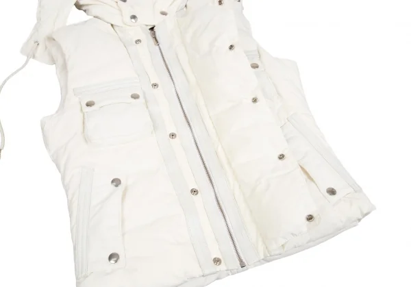 d.k.f Leather Piping Down Vest K-74949_011