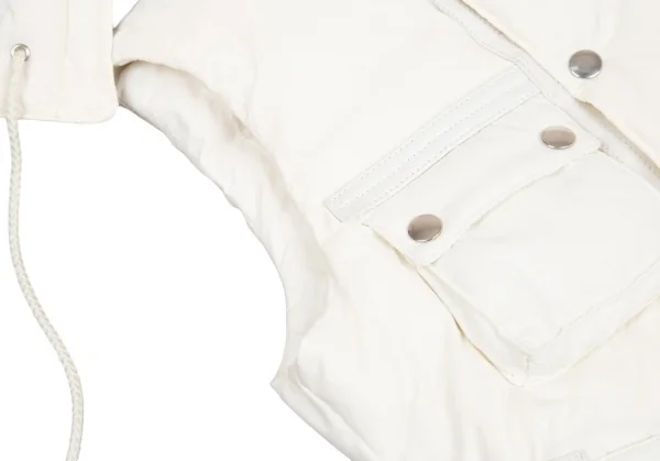 d.k.f Leather Piping Down Vest K-74949_005