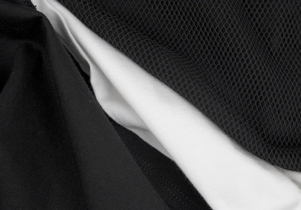 ジャンポールゴルチエジーンズJPG JEAN'S バックメッシュ切替ラグランカットソー 黒白40 K-74958_012