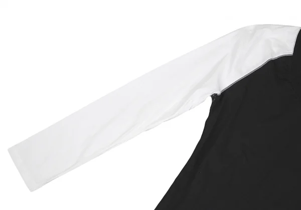 ジャンポールゴルチエジーンズJPG JEAN'S バックメッシュ切替ラグランカットソー 黒白40 K-74958_005