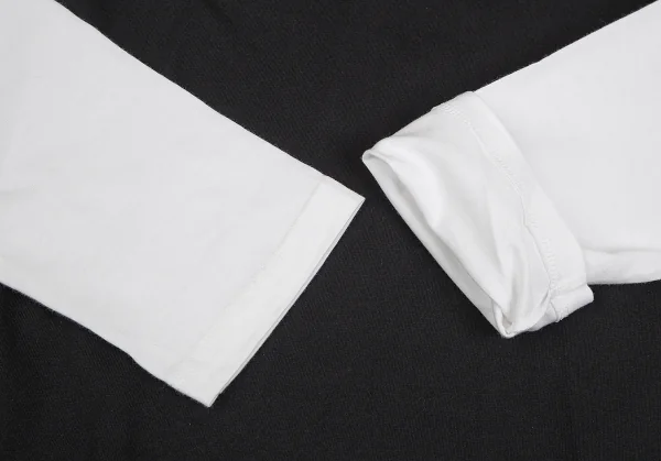 ジャンポールゴルチエジーンズJPG JEAN'S バックメッシュ切替ラグランカットソー 黒白40 K-74958_006