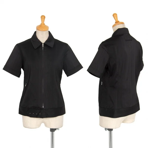 Jean Paul Gaultier ブラックジャケット 40 Jean-Paul GAULTIER FEMME Zip Stripe Jacket Black 40 (K-74984)