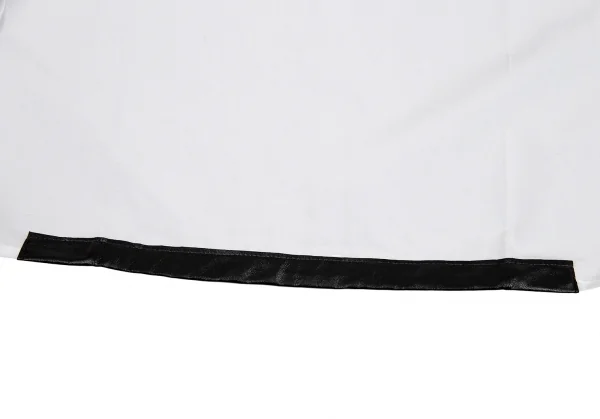 ジャンポールゴルチエ ファムJean Paul GAULTIER FEMME フェイクレザーパイピング比翼シャツ 白40 K-74986_010