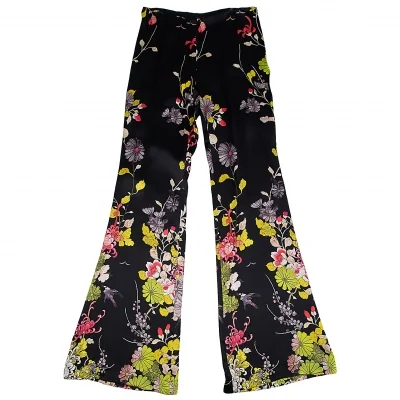 ジャンポールゴルチエ ファムJean Paul GAULTIER FEMME シルクフラワープリントフレアパンツ