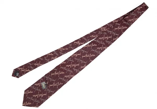 ジャンポールゴルチエ オムJean Paul GAULTIER HOMME シルクロゴジャカードネクタイ エンジカーキ K-75010_002