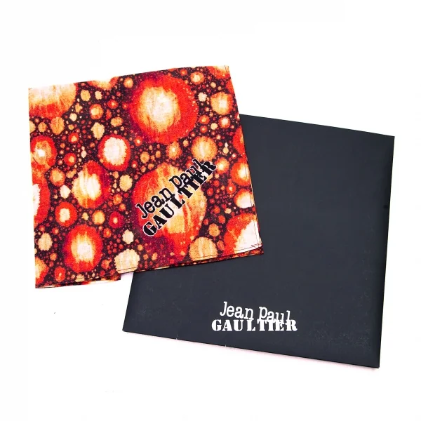 Jean-Paul GAULTIER Graphic Printed Handkerchief Orange  K-75013_001