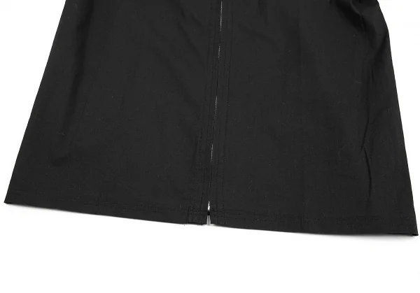 ジャンポールゴルチエ クラシックJean Paul GAULTIER CLASSIQUE カットデザインジップ半袖シャツ 黒48 K-75123_009