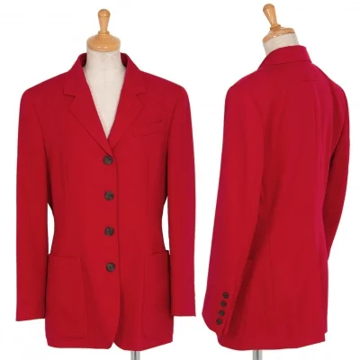 ジャンポールゴルチエ クラシックJean Paul GAULTIER CLASSIQUE ウールギャバパッチポケットジャケット 赤