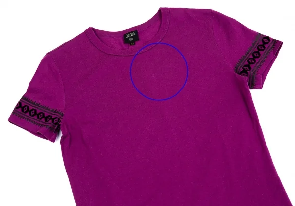 ジャンポールゴルチエ オムJean Paul GAULTIER HOMME 袖ネイティブラインプリントTシャツ 紫48 K-75158_002