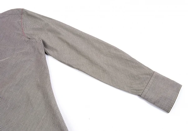 ジャンポールゴルチエ オムJean Paul GAULTIER HOMME コットンバイアスストライプシャツ グレー白赤48 K-75165_006