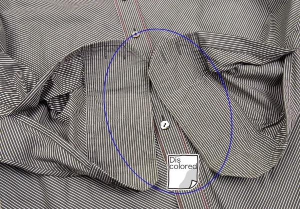 ジャンポールゴルチエ オムJean Paul GAULTIER HOMME コットンバイアスストライプシャツ グレー白赤48 K-75165_008
