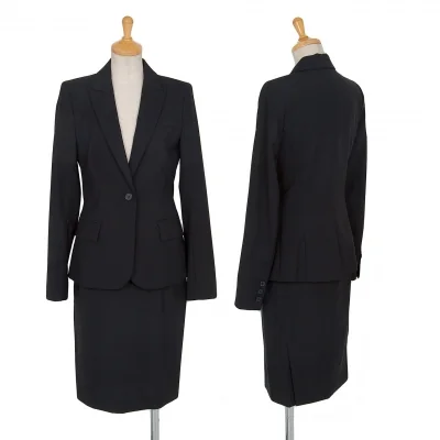 セオリーTheory ウールストレッチ1Bセットアップスーツ 黒