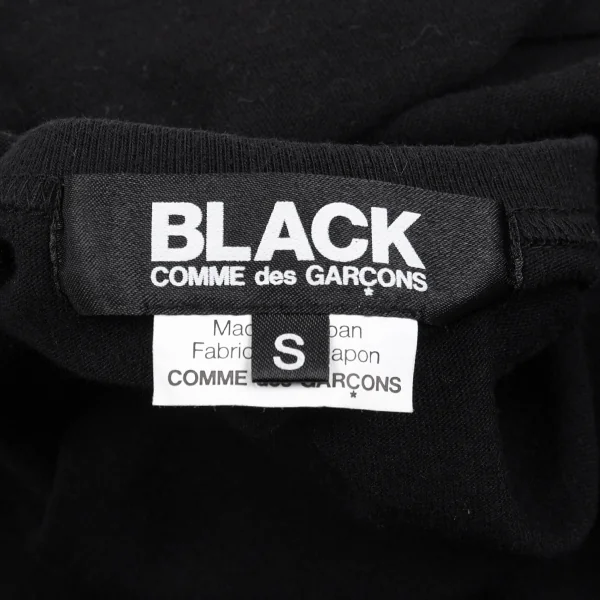 ブラックコムデギャルソンBLACK COMME des GARCONS フラワーロゴプリントTシャツ 黒S K-75401_010