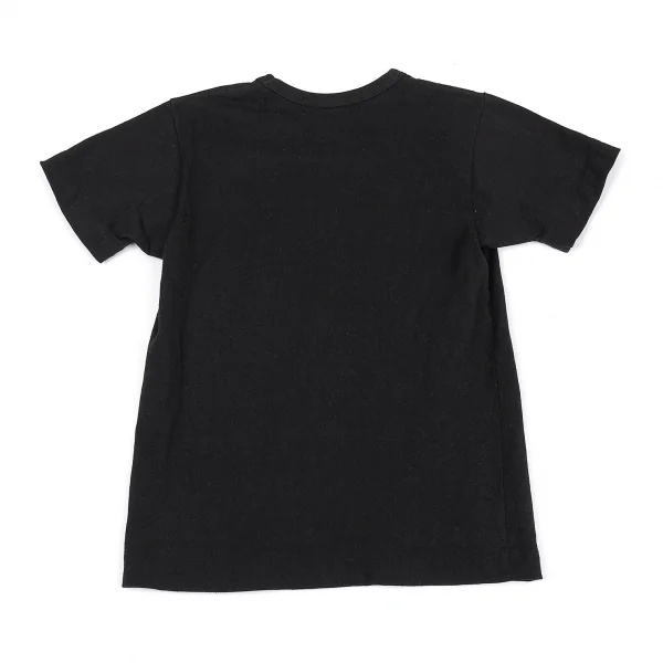 ブラックコムデギャルソンBLACK COMME des GARCONS フラワーロゴプリントTシャツ 黒S K-75401_008