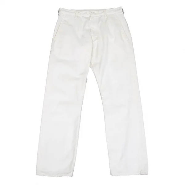 ブラックコムデギャルソンBLACK COMME des GARCONS コットンテーパードパンツ 白XS K-75407_001
