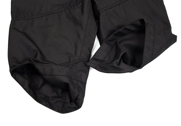 ブラックコムデギャルソンBLACK COMME des GARCONS コットンエステル螺旋切替クロップドパンツ 黒S K-75408_008