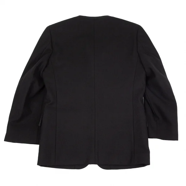 ローブドシャンブル コムデギャルソンrobe de chambre COMME des GARCONS メルトンウールノーカラージャケット 黒M位 K-75409_013