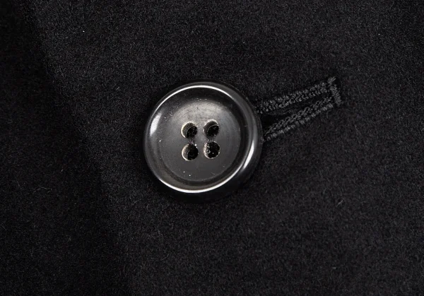 ローブドシャンブル コムデギャルソンrobe de chambre COMME des GARCONS メルトンウールノーカラージャケット 黒M位 K-75409_007