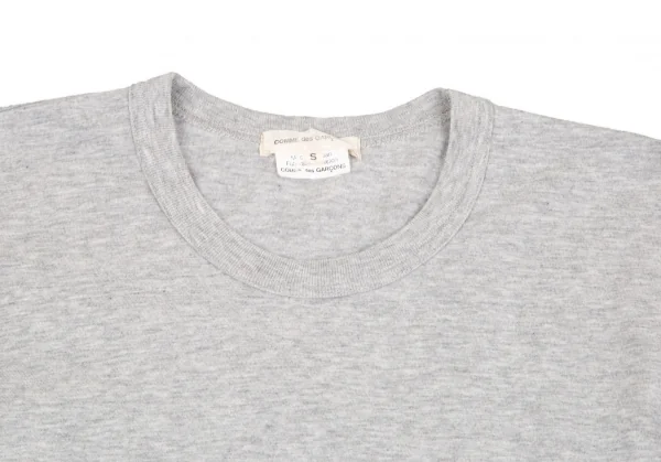 コムデギャルソンCOMME des GARCONS 袖ボーダー切替カットソー グレー白赤S K-75428_003