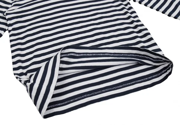 コムデギャルソンCOMME des GARCONS Rose Bakeryロゴプリントボーダーカットソー 白紺S K-75430_010