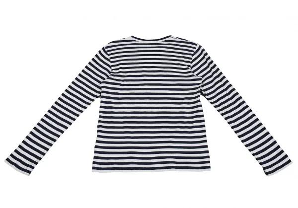 コムデギャルソンCOMME des GARCONS Rose Bakeryロゴプリントボーダーカットソー 白紺S K-75430_011