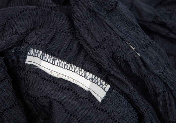 コムデギャルソンCOMME des GARCONS ギャザーレースTシャツ 紺M位 K-75434_012
