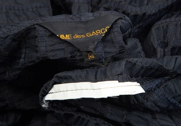 コムデギャルソンCOMME des GARCONS ギャザーレースドレープ変形ジャケット 紺M位 K-75435_019