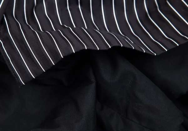コムデギャルソンCOMME des GARCONS ストライプレイヤードデザインジャケット 黒S K-75438_018