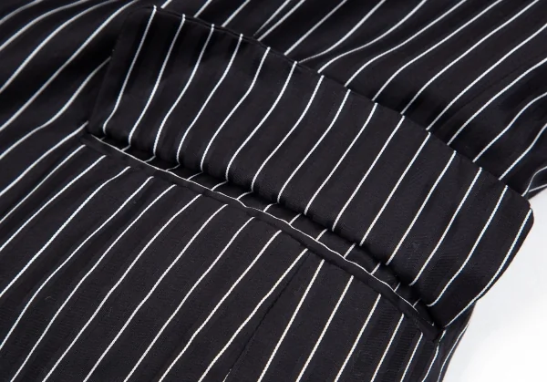 コムデギャルソンCOMME des GARCONS ストライプレイヤードデザインジャケット 黒S K-75438_008