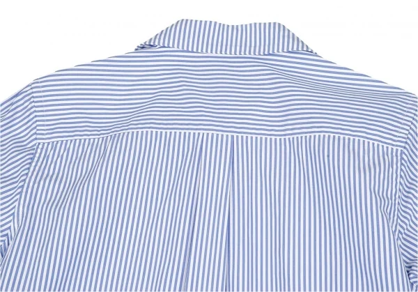 グッドデザインショップ コムデギャルソンGOOD DESIGN SHOP COMME des GARCONS 丸襟ストライプシャツ 水色白XS K-75457_012