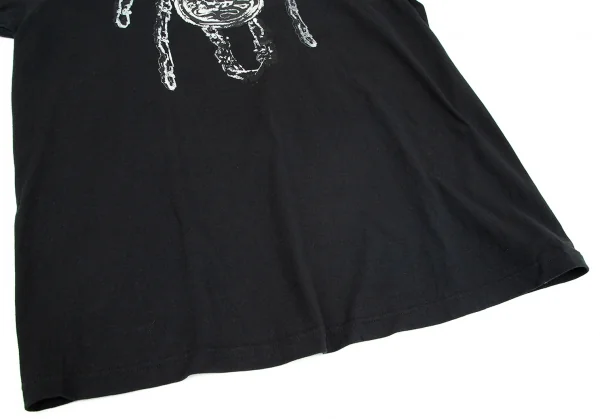 ゴシックヨウジヤマモトGOTHIC YOHJI YAMAMOTO スカルチェーンボタンプリントTシャツ 黒3 K-75506_007
