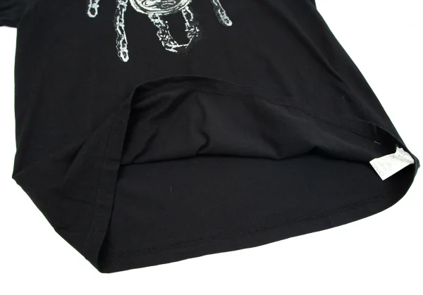 ゴシックヨウジヤマモトGOTHIC YOHJI YAMAMOTO スカルチェーンボタンプリントTシャツ 黒3 K-75506_008