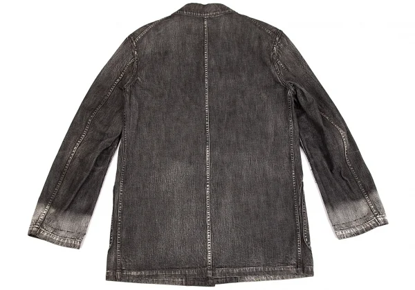 ワイズフォーメンY's for men スポテッドホースウォッシュドデニムカバーオール 黒3 K-75673_014