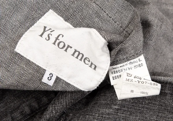 ワイズフォーメンY's for men スポテッドホースウォッシュドデニムカバーオール 黒3 K-75673_018