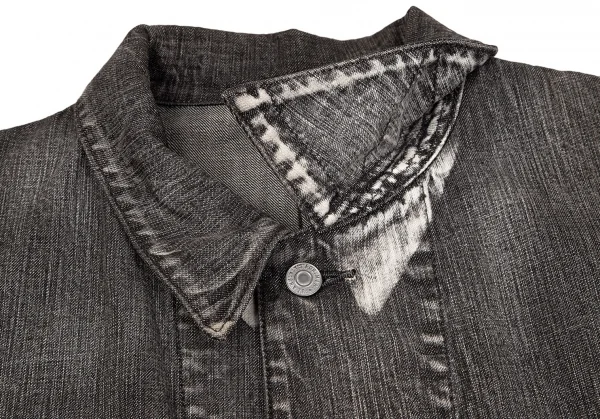 ワイズフォーメンY's for men スポテッドホースウォッシュドデニムカバーオール 黒3 K-75673_004