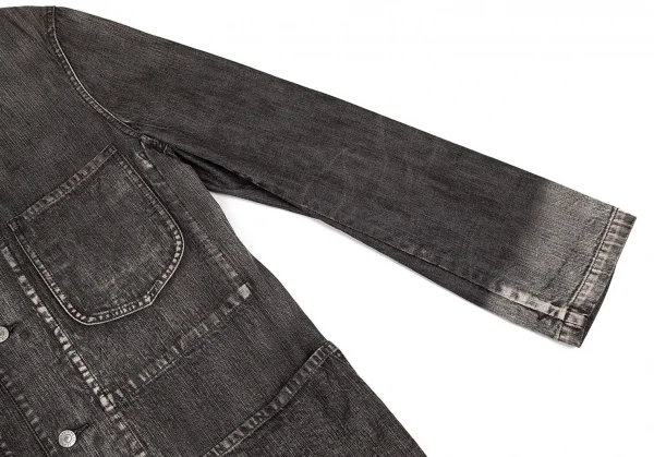 ワイズフォーメンY's for men スポテッドホースウォッシュドデニムカバーオール 黒3 K-75673_007